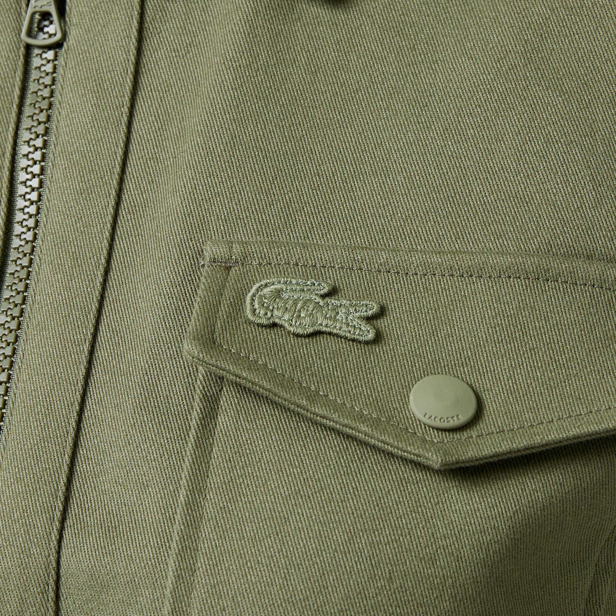 Kadın Regular Fit Polo Yaka Haki Elbise