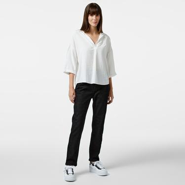  Kadın Regular Fit Denim Siyah Pantolon