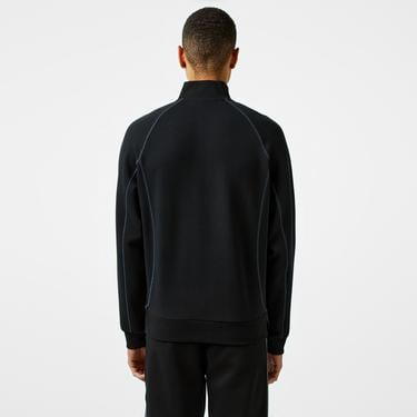  Erkek Relaxed Fit Yarım Fermuarlı Siyah Sweatshirt