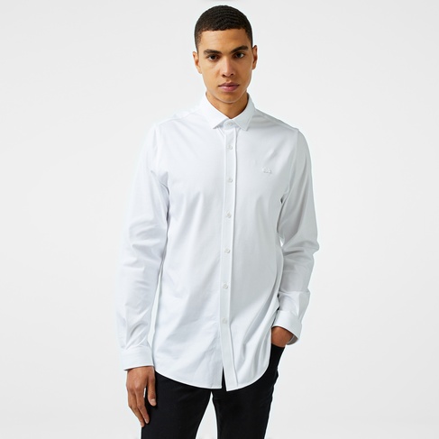  Erkek Slim Fit Beyaz Gömlek