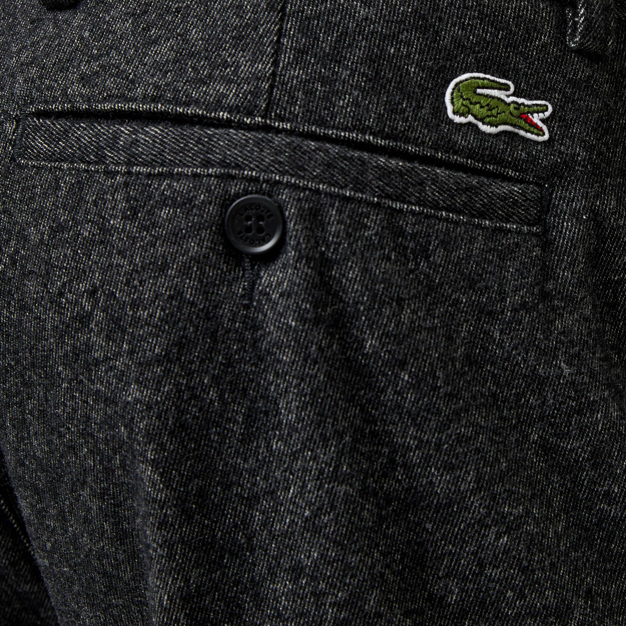 Erkek Tapered Fit Chino Siyah Pantolon