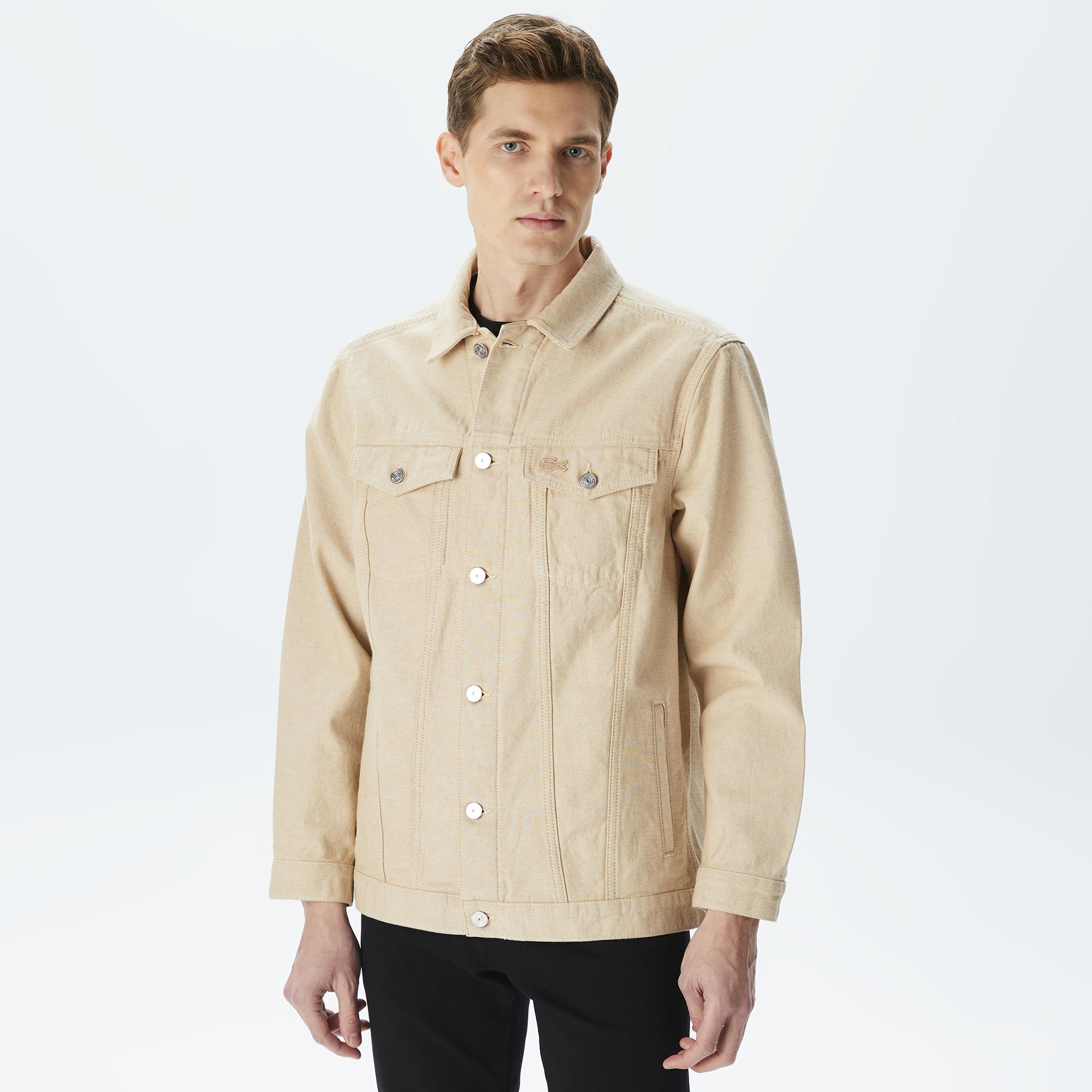 Erkek Gömlek Yaka Bej Ceket