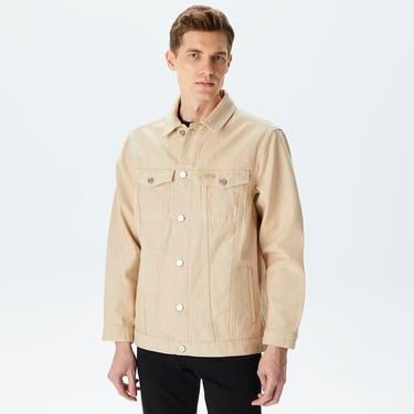  Erkek Gömlek Yaka Bej Ceket