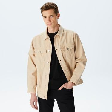  Erkek Gömlek Yaka Bej Ceket