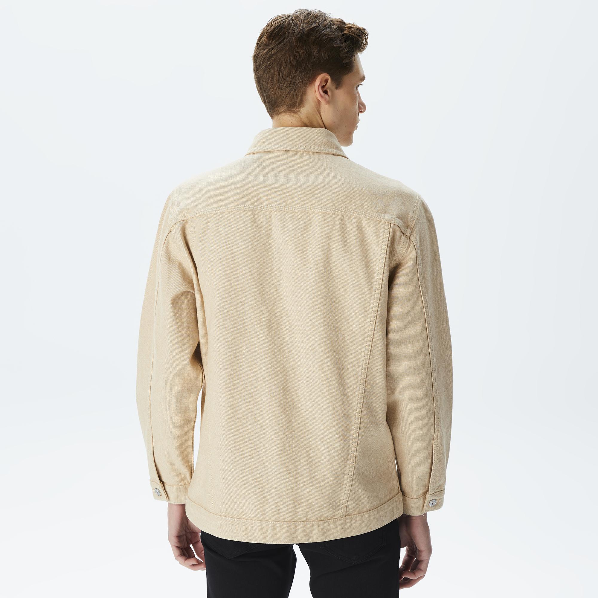 Erkek Gömlek Yaka Bej Ceket