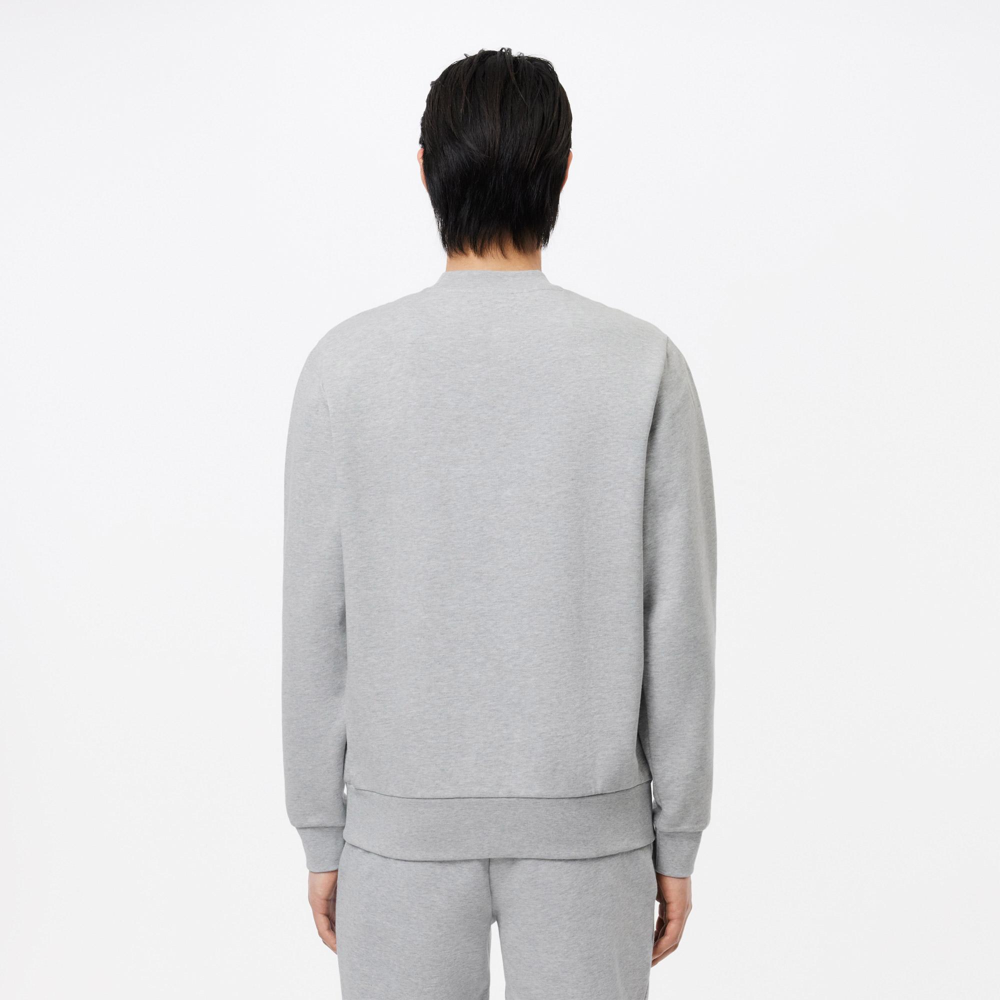 Lacoste Erkek Classic Fit Bisiklet Yaka Gri Sweatshirt