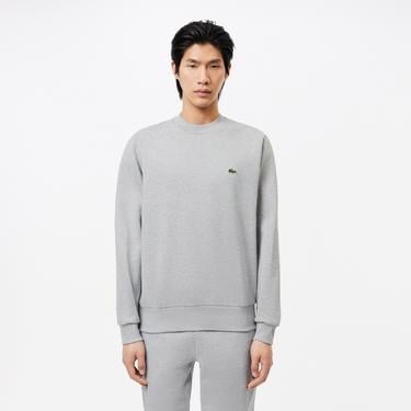  Erkek Classic Fit Bisiklet Yaka Gri Sweatshirt