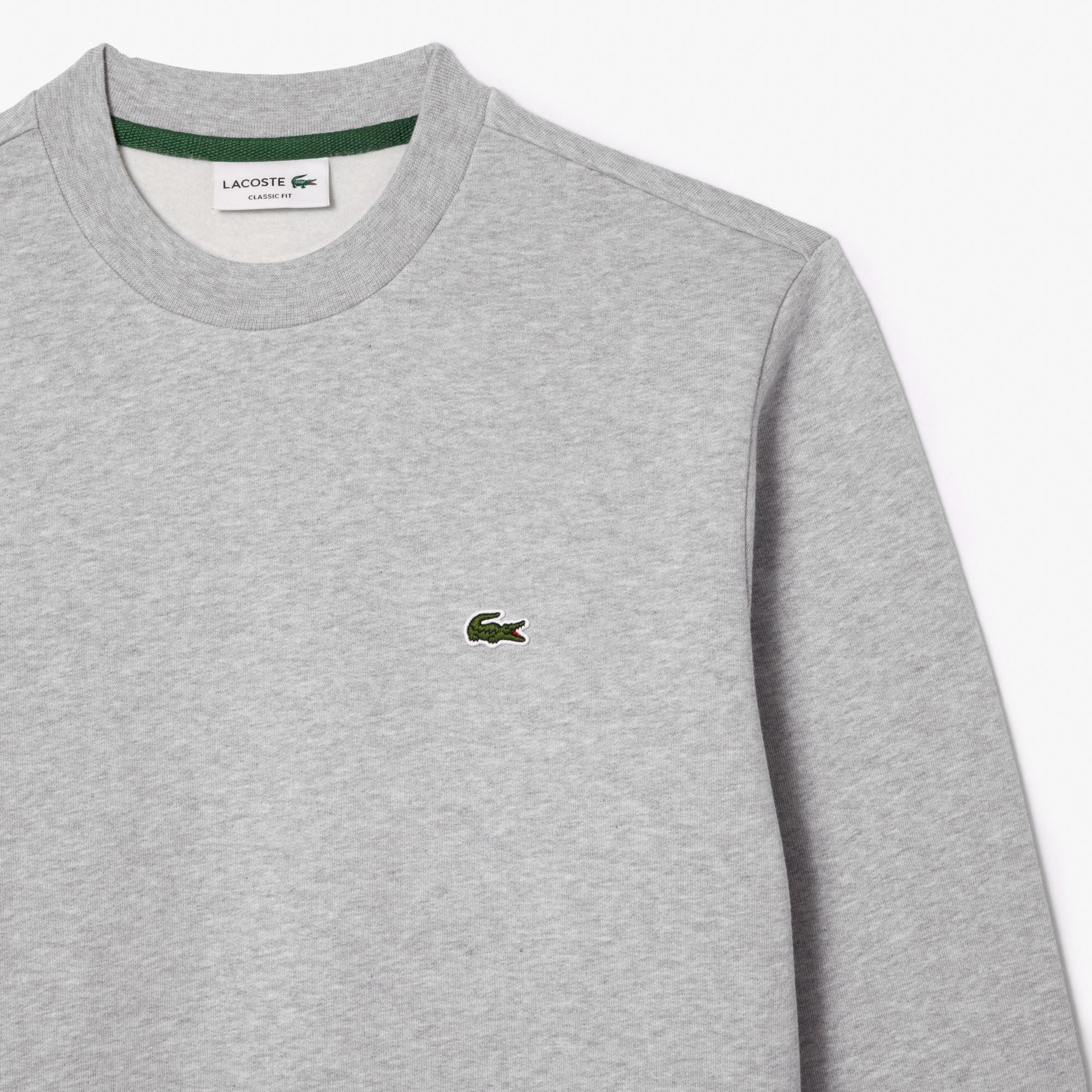 Lacoste Erkek Classic Fit Bisiklet Yaka Gri Sweatshirt