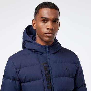  Erkek Regular Fit Kapüşonlu Lacivert Şişme Mont