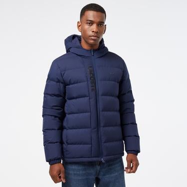  Erkek Regular Fit Kapüşonlu Lacivert Şişme Mont