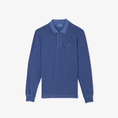  Erkek Relaxed Fit Uzun Kollu Lacivert Polo
