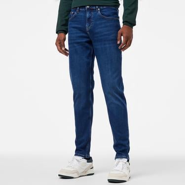  Erkek Regular Fit Denim Mavi Pantolon