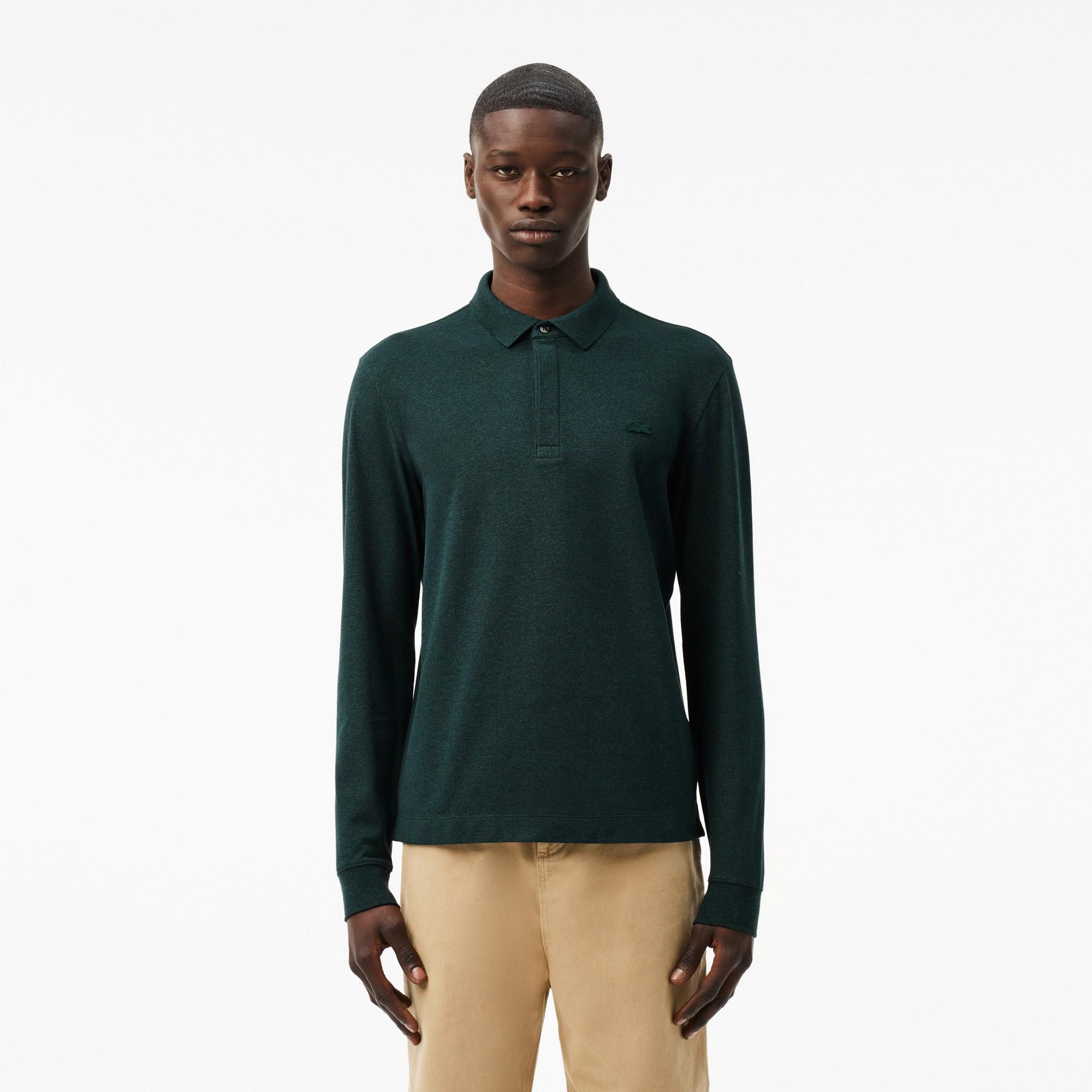Lacoste Erkek Regular Fit Uzun Kollu Koyu Yeşil Polo