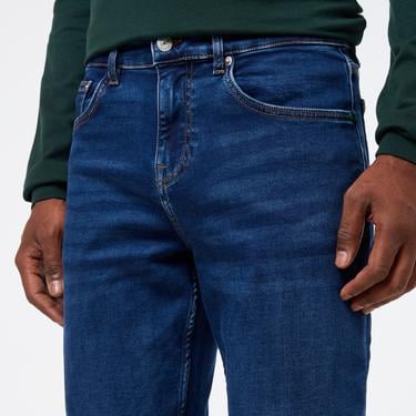 Erkek Regular Fit Denim Mavi Pantolon