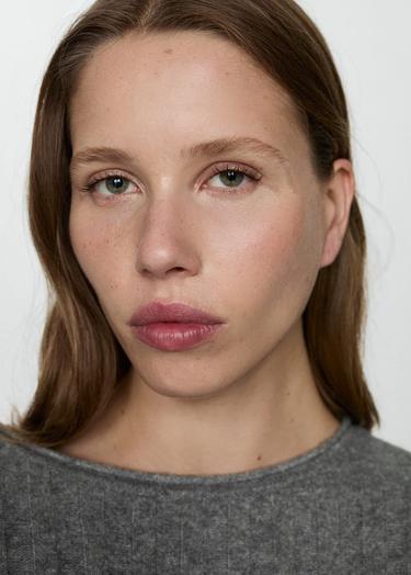  Mango Kadın Ribana Triko Kazak Orta Kırçıllı Gri