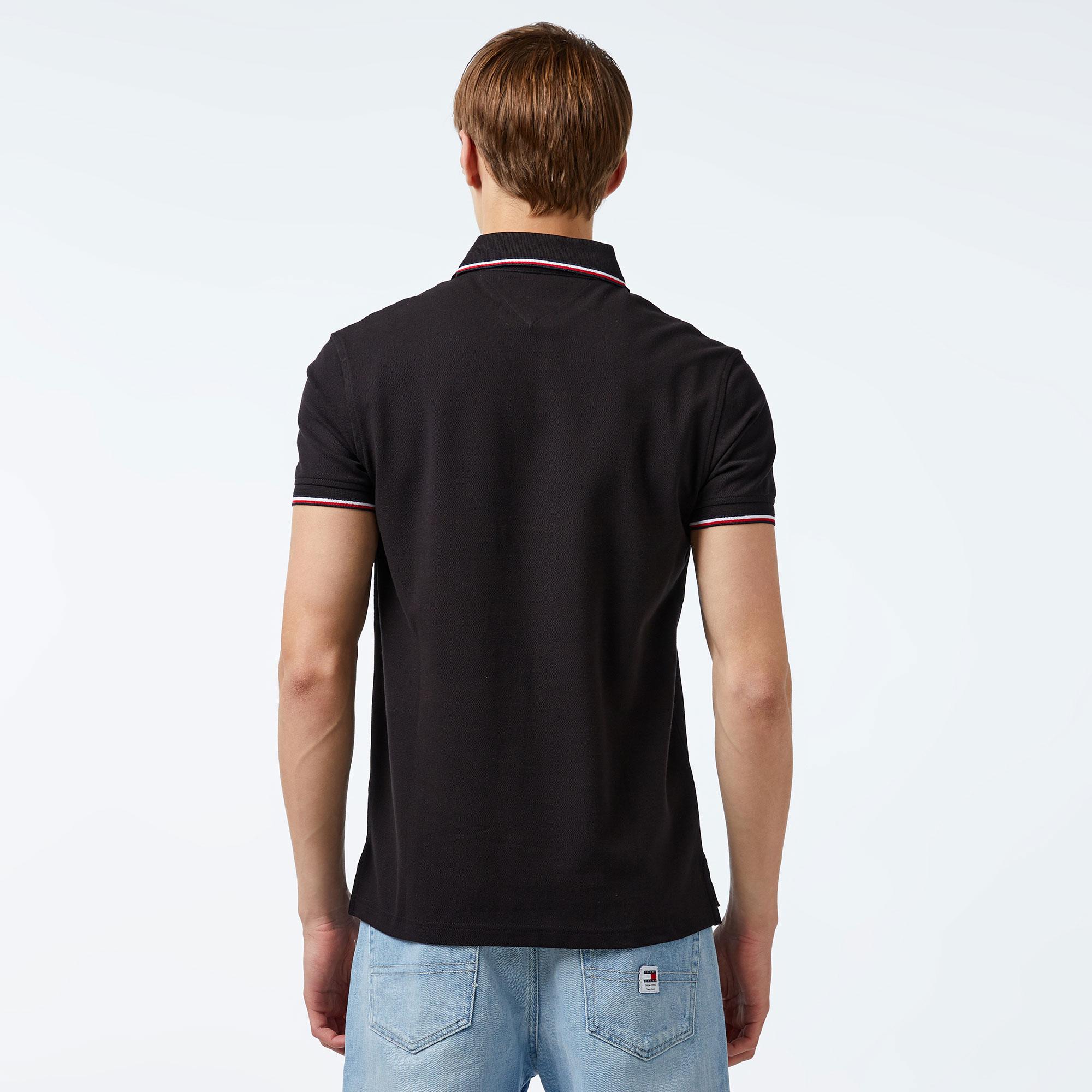 Tommy Hilfiger Kısa Kollu Erkek Siyah Polo