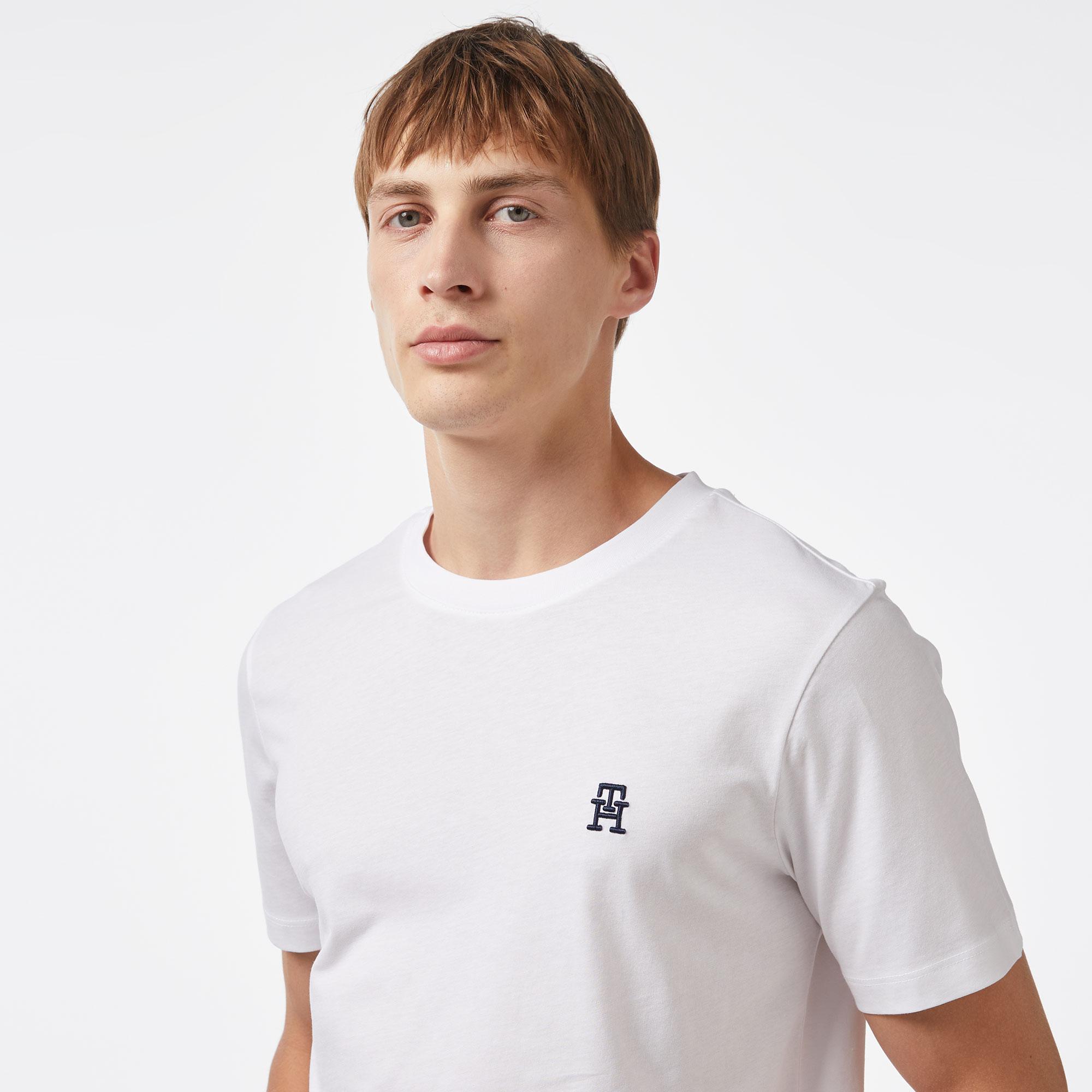 Tommy Hilfiger  Erkek Beyaz T-Shirt