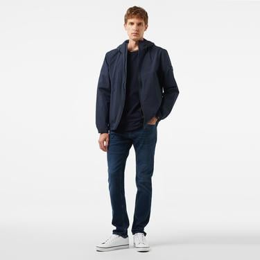  Tommy Hilfiger Portland Hooded Erkek Lacivert Yağmurluk