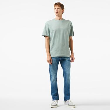  Calvin Klein Jeans Grid Monogram Erkek Gri T-Shirt