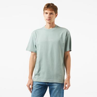  Calvin Klein Jeans Grid Monogram Erkek Gri T-Shirt