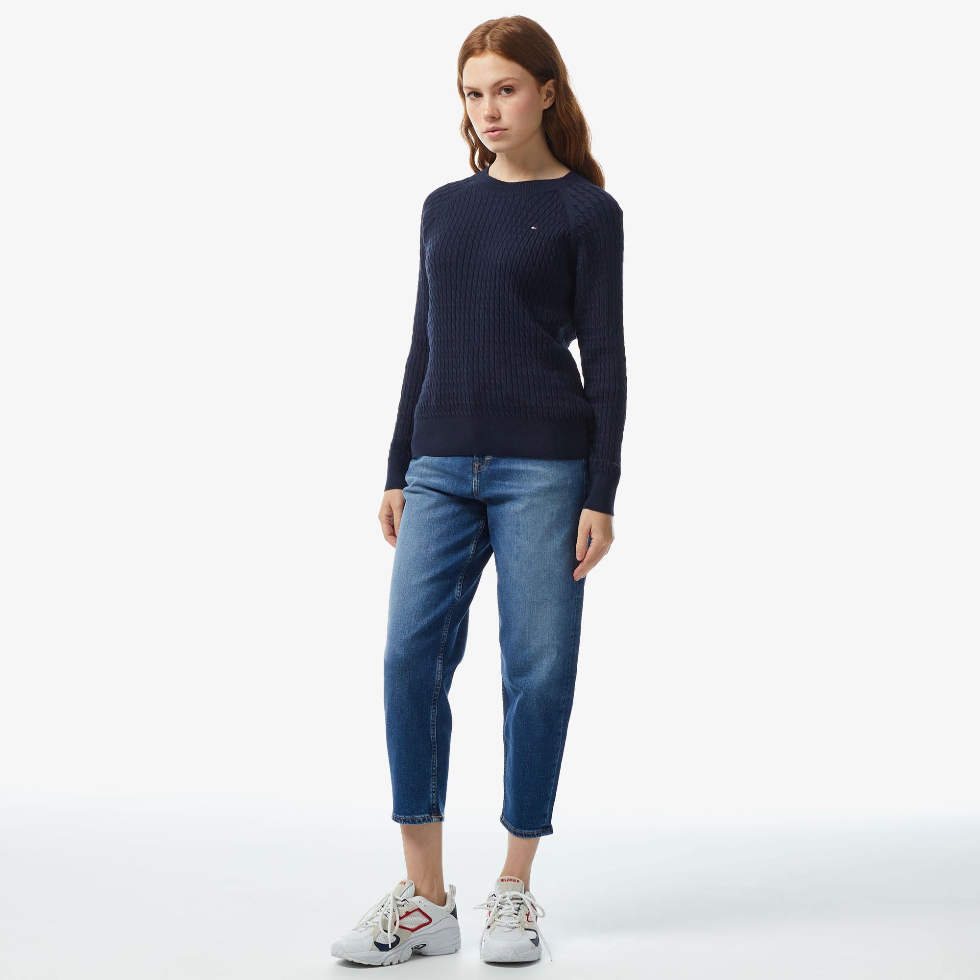 Tommy Hilfiger Kadın Mavi Kazak