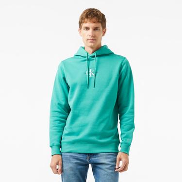 Calvin Klein Jeans Monologo Erkek Yeşil Hoodie