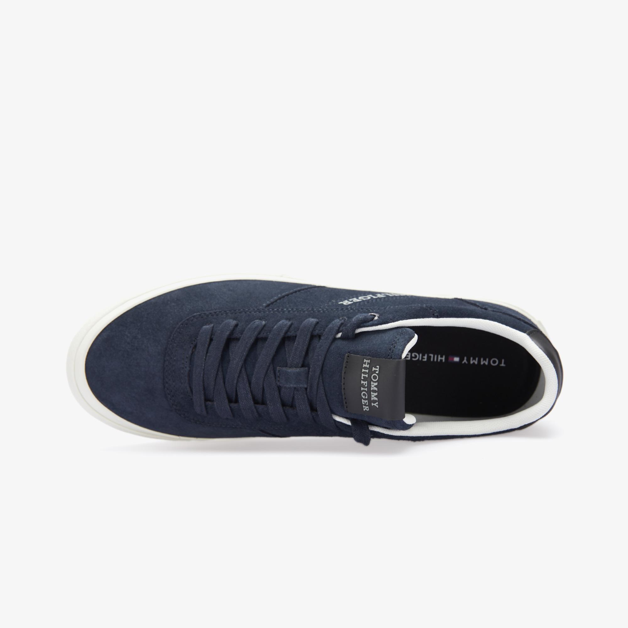 Tommy Hilfiger Hı Vulc Low Street Suede Erkek Mavi Spor Ayakkabı