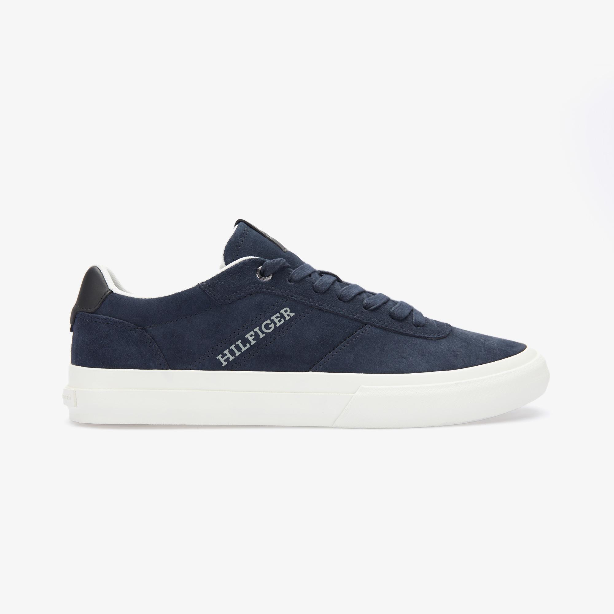 Tommy Hilfiger Hı Vulc Low Street Suede Erkek Mavi Spor Ayakkabı