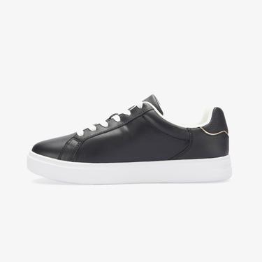  Tommy Hilfiger Essential Court Sneaker Kadın Siyah Spor Ayakkabı