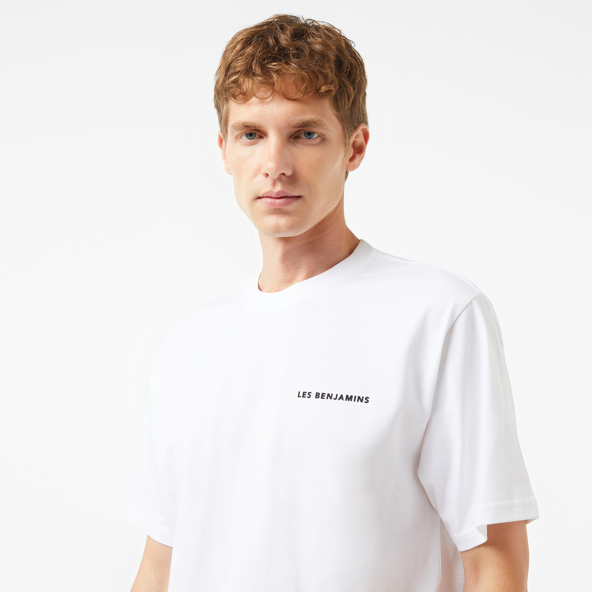 Les Benjamins 403 Erkek Beyaz T-Shirt