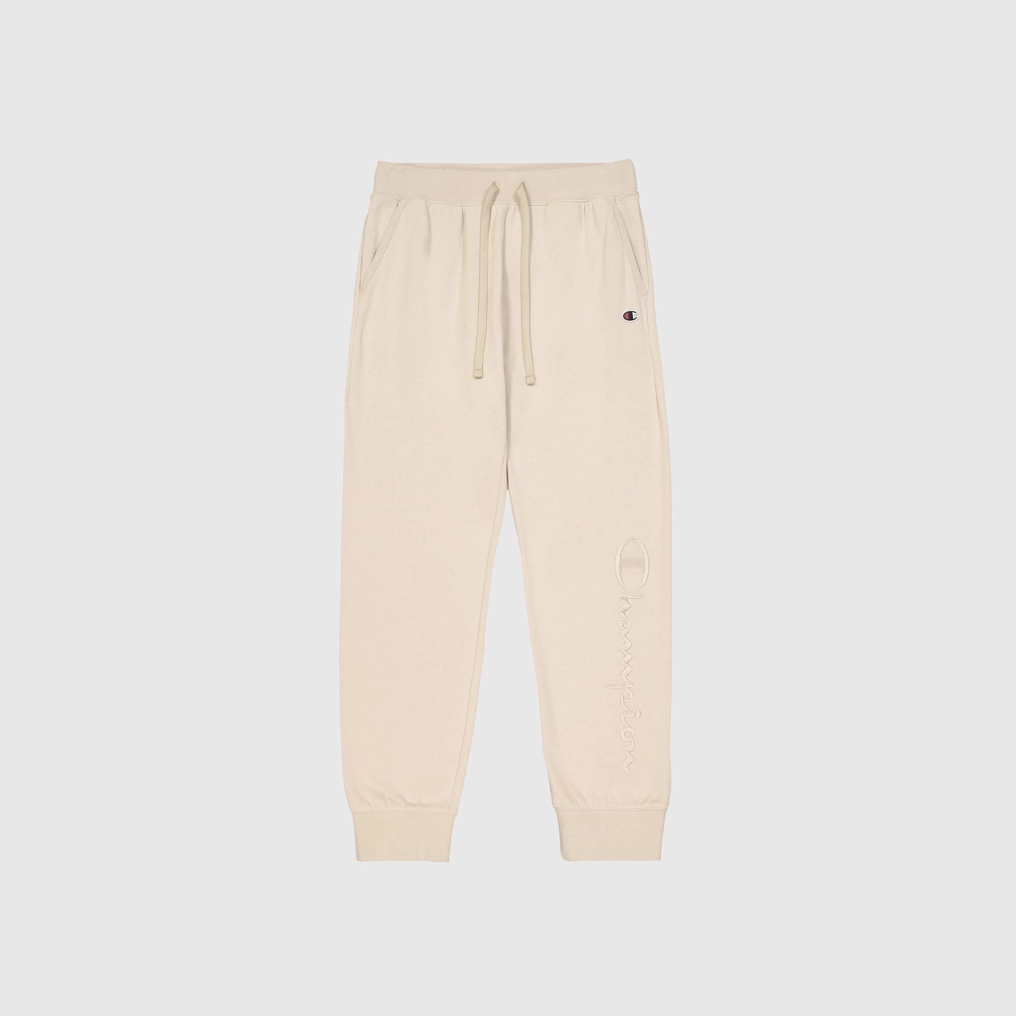 Champion Slim Fit Fleece Jogger Kadın Bej Eşofman Altı