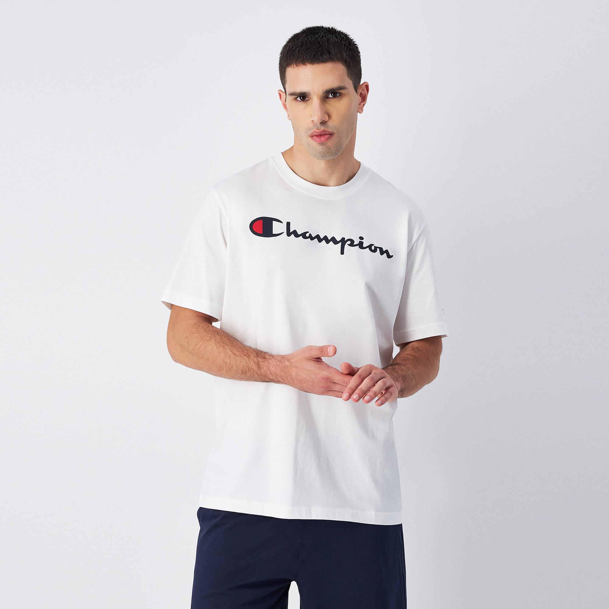 Champion Big Logo Cotton Jersey Erkek Renkli T-Shirt