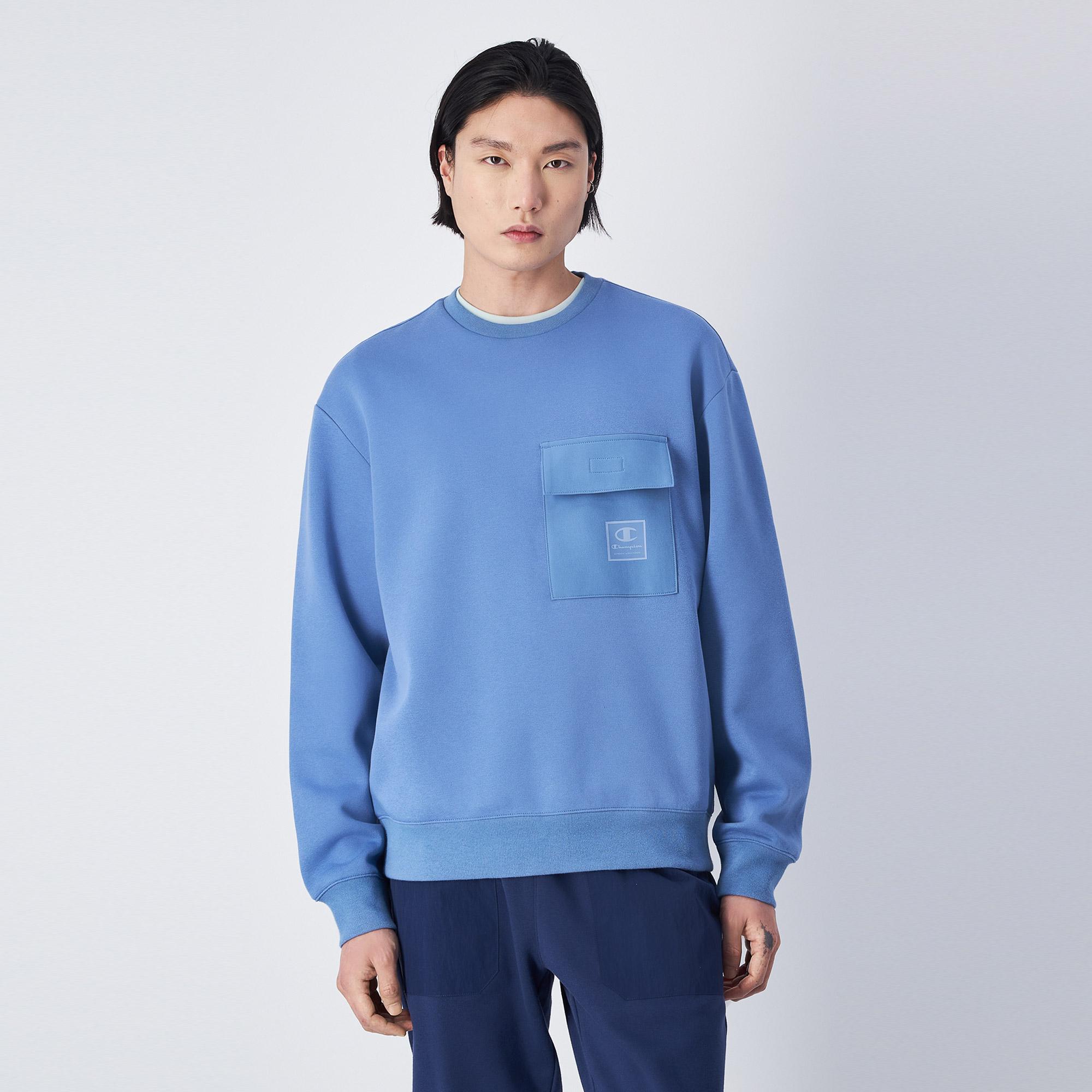 Champion Erkek Mavi Sweatshirt