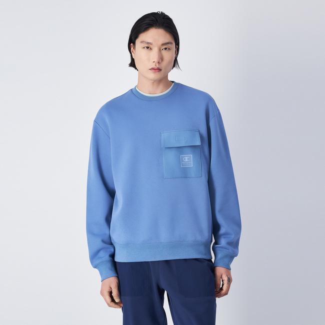  Champion Erkek Mavi Sweatshirt
