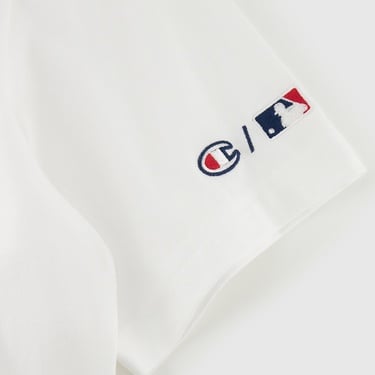  Champion Crewneck Erkek Beyaz T-Shirt