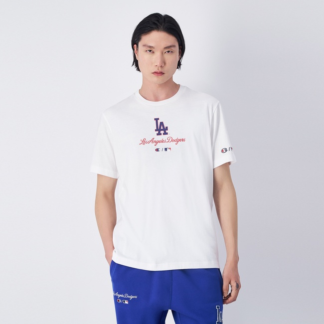  Champion Crewneck Erkek Beyaz T-Shirt