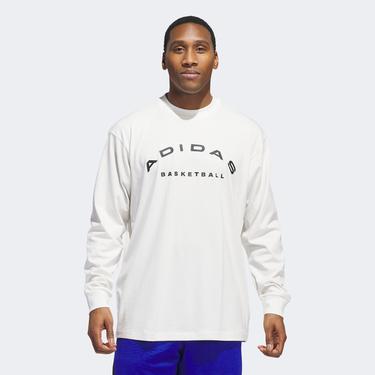  adidas Select Long Sleeve Erkek Beyaz T-Shirt