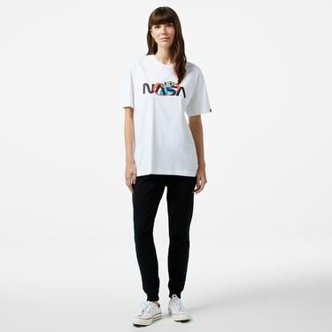  Alpha Industries  Nasa Space Unisex Beyaz T-Shirt