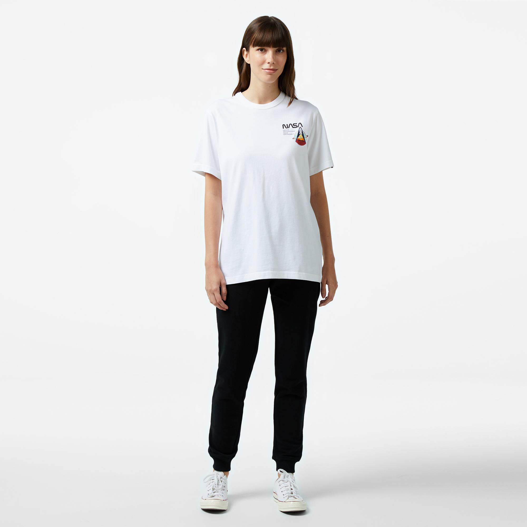 Alpha Industries  Columbia Sts-1 Unisex Beyaz T-Shirt