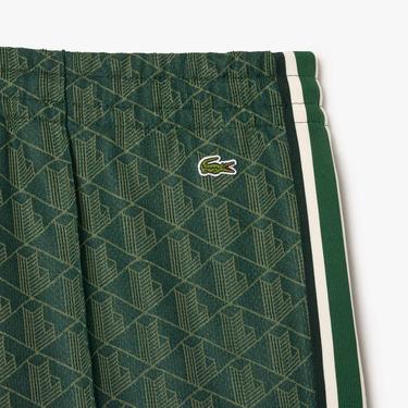  Kadın Flare Fit Monogram Koyu Yeşil Eşofman Altı