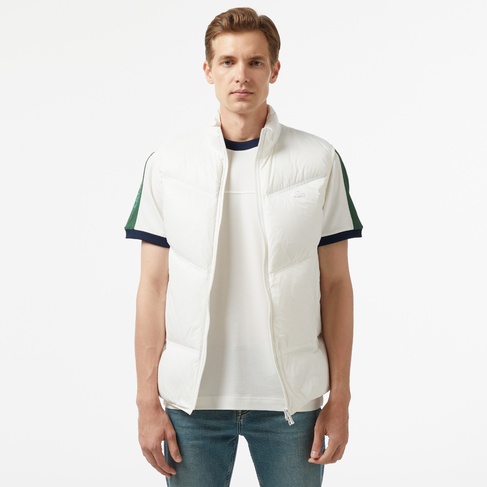  Erkek Dik Yaka Beyaz Yelek