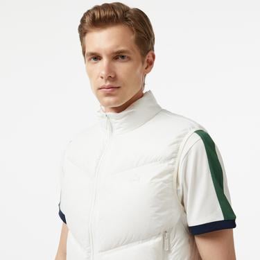  Erkek Dik Yaka Beyaz Yelek