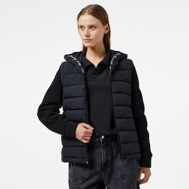  Kadın Regular Fit Kapüşonlu Siyah Mont