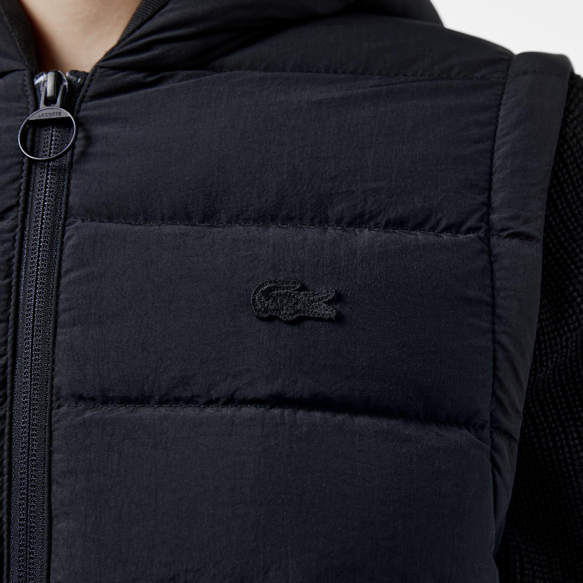 Kadın Regular Fit Kapüşonlu Siyah Mont