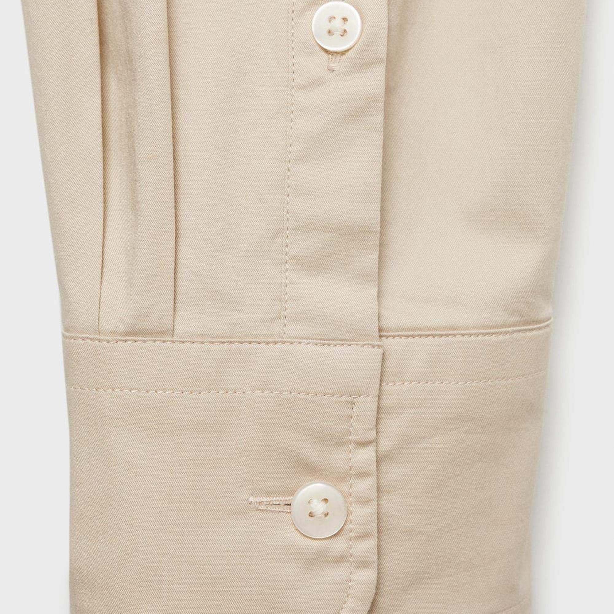 Mango Erkek Regular Fit Pamuklu Gömlek Bej