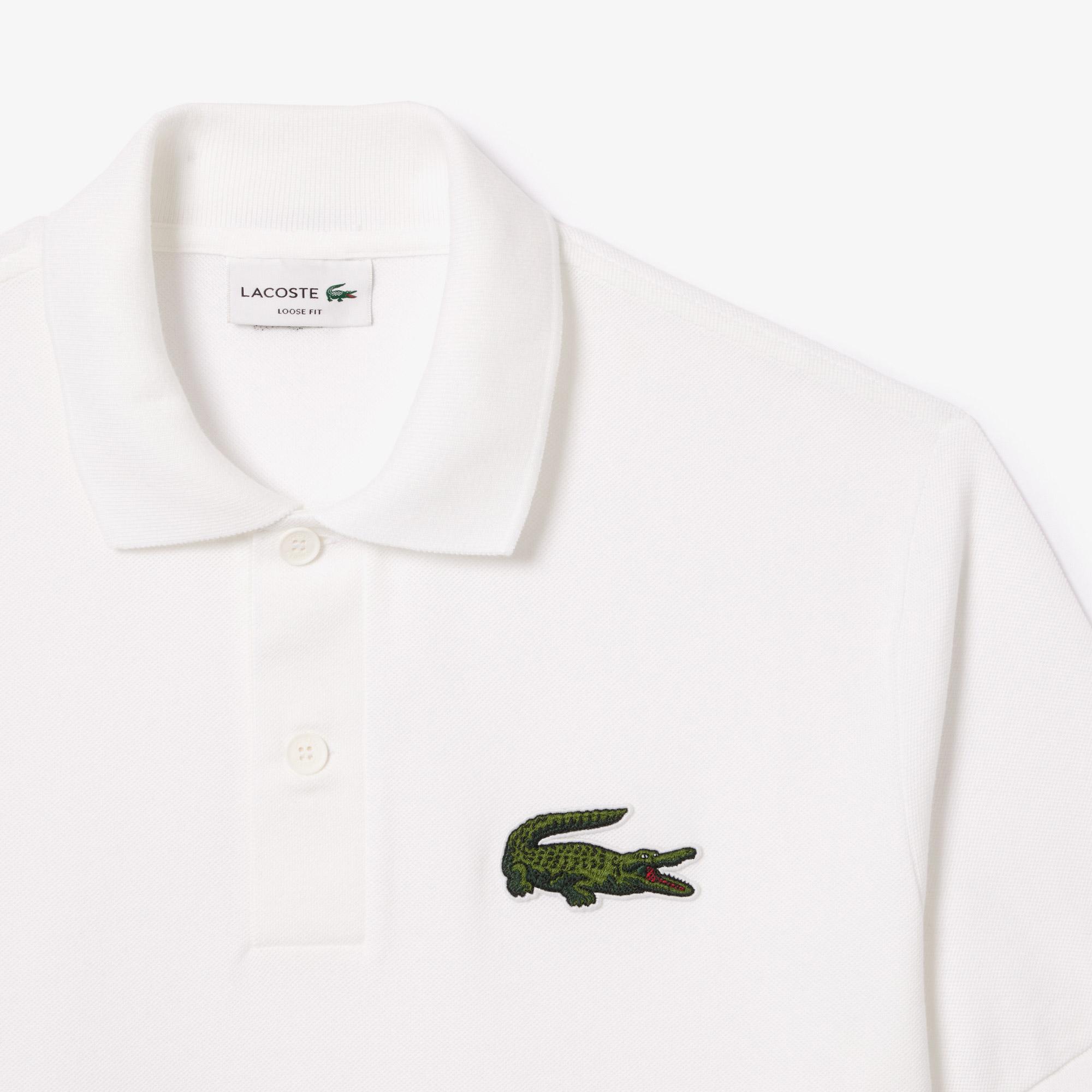Lacoste Unisex Loose Fit Beyaz Polo