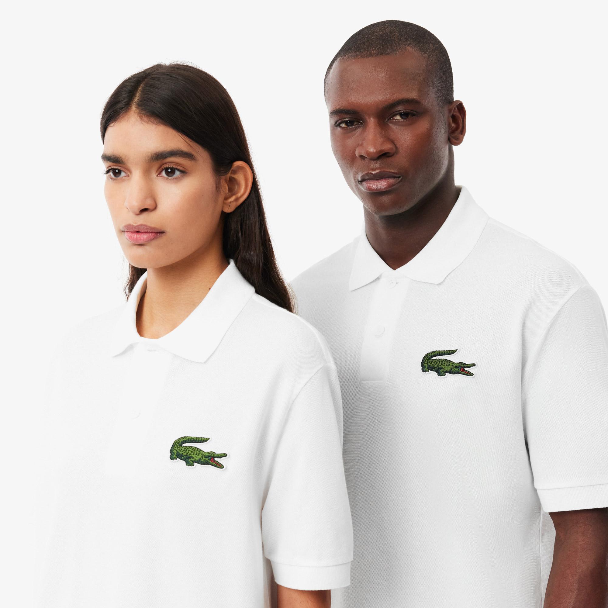 Lacoste Unisex Loose Fit Beyaz Polo