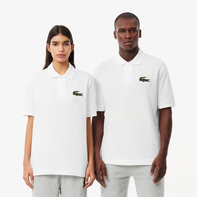  Lacoste Unisex Loose Fit Beyaz Polo