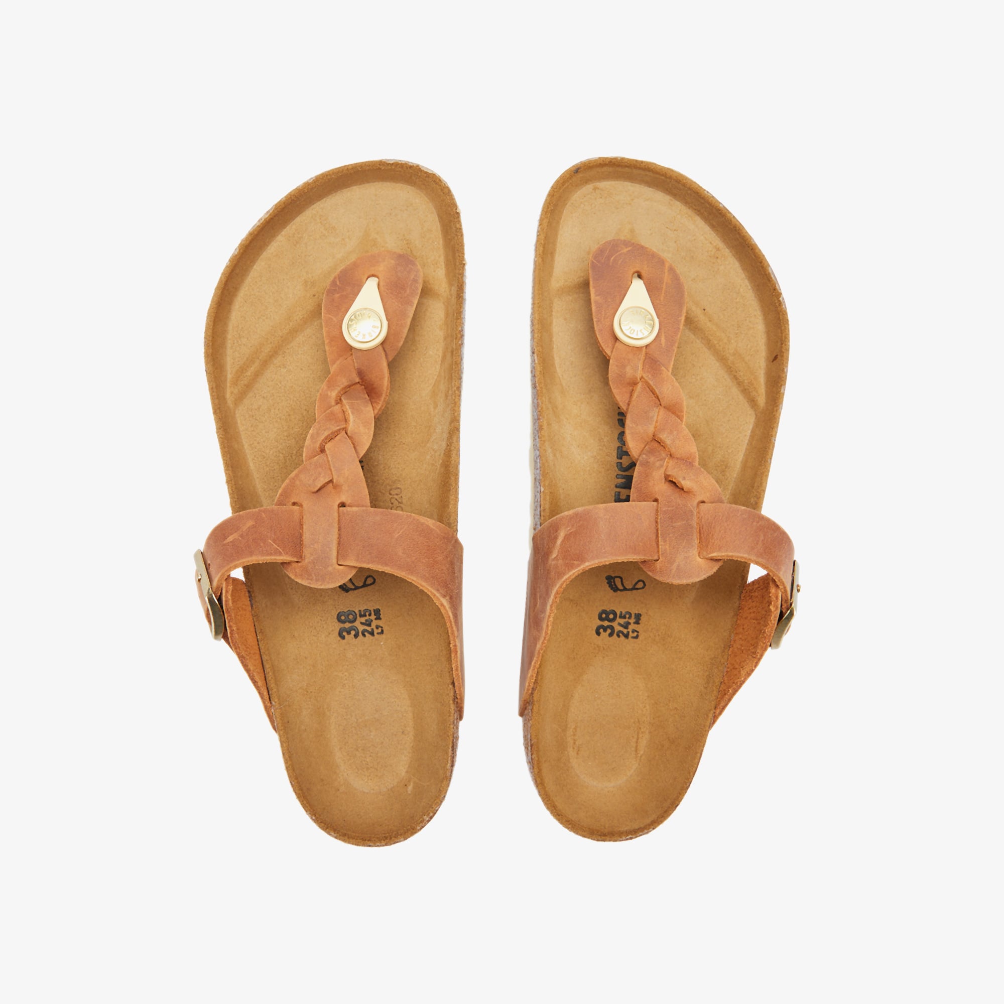 Birkenstock Gizeh Leoi Braided Kadın Kahverengi Terlik - Görsel 6