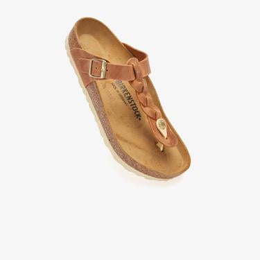  Birkenstock Gizeh Leoi Braided Kadın Kahverengi Terlik